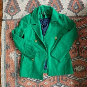 J. Crew Green Pea Coat